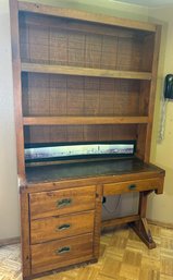 R8 Vintage Young Hinkle Desk With Bookshelf Attached, Located Upstairs