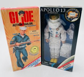 R1 New In The Box GI Joes Action Sailor By Hasbro And New In The Box Apollo 13 Astronaut By Kenner.