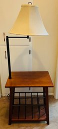 R5 Vintage Nightstand With Lamp Built-In