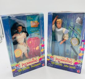 R1 New In The Box Disney Pocahontas Dolls Sun Colors John Smith And Sun Colors Pocahontas.