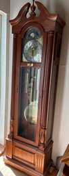 R7 Grandfather Clock Handcrafted By Darrell F. Baker 1989, Comes With Key And Crank Knob, Located Upstairs