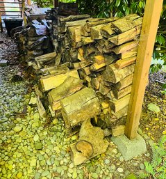 R00 Lot Of Firewood And Cart