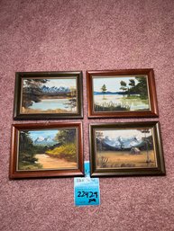 R5 Four Framed Landscape Hand Paintings