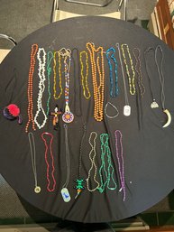 R2 Lot Of Homemade Jewelry, Necklaces, Dog Tags, Bracelet