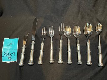 R6 Six Place Settings Of Kirk Stieff Pewter Old Annapolis Flatware