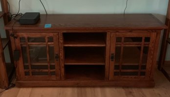 R10 Wooden Buffet Cabinet With Shelving And Glass Doors