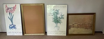 A Maurice Utrillo Signed Artwork, Two Museum Prints, And A Large Frame
