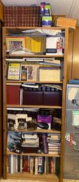 R8 Bookshelf Lot To Include Bookshelf, National Geographic Collection, Funk & Wagnalls New Encyclopedias