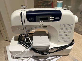 R10 Brother CS-6000 Computer Sewing Machine And Sewing Notions In A Bin