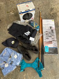 Pool Cue Sticks, Expandable Shoe Rack, Dog Harness, AbsBall, Dr Scholls Inserts, Uniform Shirts, Pants And