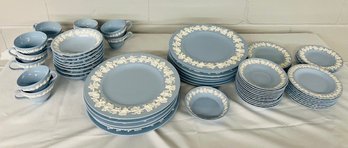 BNH Wedgwood Embossed Queensware MADE IN ENGLAND 60 Piece Lot