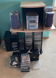 Panasonic 5 CD Changer, CD/stereo Table, Cds And Cassettes