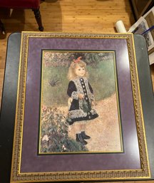 R2 Framed Print/lithograph Lf Pierre Auguste Renoirs, A Girl With A Watering Can