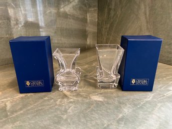 R7 Two Cristal Serves Glasses With Original Boxes