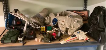 Vintage Star Wars Toys, Vintage GI Joe Wooden Footlocker, Rubix Cubes, Vintage Star Wars Ship