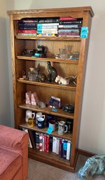 R1 Wooden Six Tier Bookcase, Contents Not Included