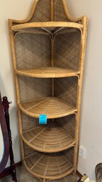 R8 Wicker Corner Shelving Unit