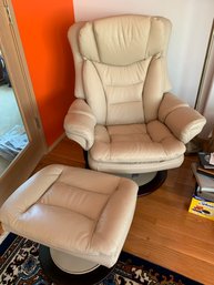 Reclining Swivel Chair With Matching Ottoman