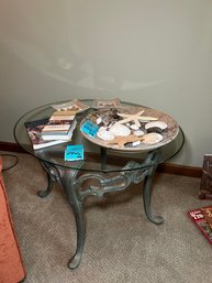 R1 Glass Top Side Table Measures 20 In Tall X 30 In Long X 26 In Wide