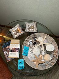 R1 Collection Of Decorative Shells, Seashell Books And Accessories