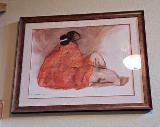 R5 Framed Print Of Woman Sitting By RC Gorman