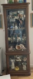 China Cabinet With Glass Shelves & Light