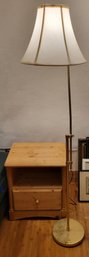 R2 Wood Side Table And Metal Lamp