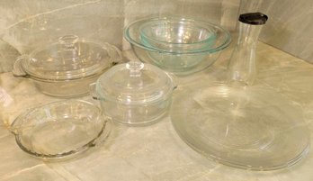 R4 Glass Lidded Casserole Dishes, Pyrex Bowls, Glass Dinner Plates, Syrup Bottle