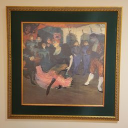 R2 Framed Marcelle Lender Dancing The Bolero In Chilpric By Henri De Toulouse Lautrec Print In Gold Frame