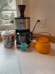 Krups Coffee Maker, Teapot And Coffee Canister