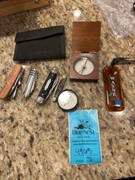 Pocket Knives, Compass, Mens Wallet