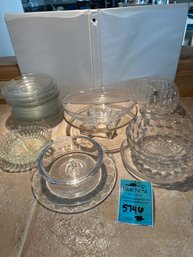 Glass Plates, Bowls, Leaded Crystal Bowl, Candy Dish