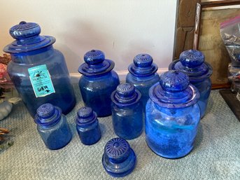 Color Glass Jars