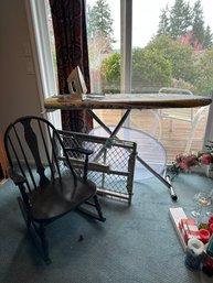 Iron, Ironing Board, Baby Gate, Rocking Chair