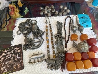 Possible Middle Eastern Prayer Pendants, Beads, Necklaces