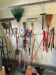 Rakes, Dolly, Shovels, Broom, Cruches, Clippers