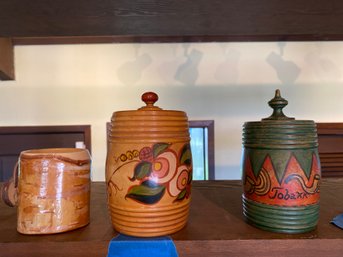 Nordic Wooden Canisters And Cup