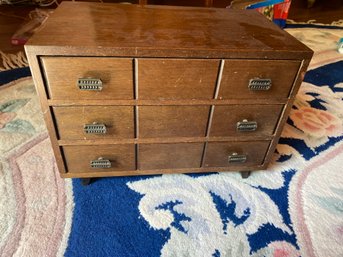 Mid Century Jewelry Box. Includes Washington State Tax Token And Seattle Transit Fare Token, Timex Watch
