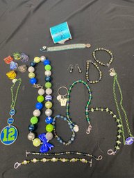 Seahawk Themed Jewelry