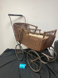 Lloyd Loom Antique Doll Carriage