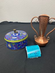 Trinket Box And Copper Vase