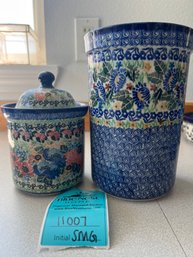 Two Unikat Pottery Canisters