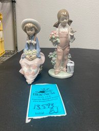 Two Lladro Figurines Of Girls