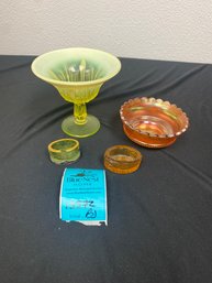 Carnival Glass And Possible Uranium Glass