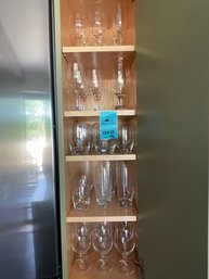 Glassware Collection Of Wine, High Ball, Whiskey, Flute Glasses