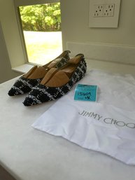 Jimmy Choo Size 40 Ladies Tweed Flats