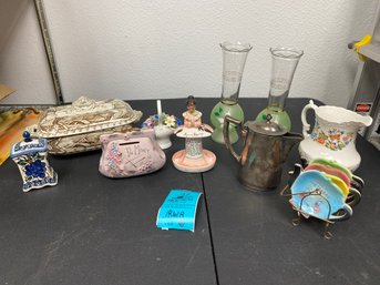 Vintage Ceramic And Glass Decorative Items
