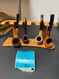 Four Estate Pipes With Stand
