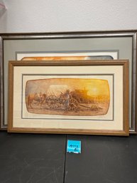 Two Framed Western Art Roy Purcell Prints