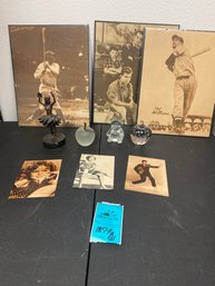 Vintage Photograph Postcards And Posters, Glass Figure Decor, Metal Hula Dancer